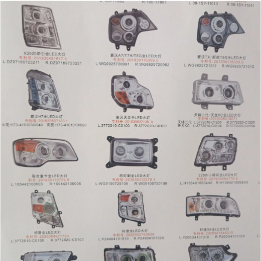 ملحقات جسم السيارة المصابيح الأمامية للمركبات الثقيلة لسلسلة سيارات ساينو تراك شانديكا