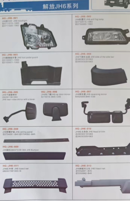 ملحقات المصابيح الأمامية FAW Jh6